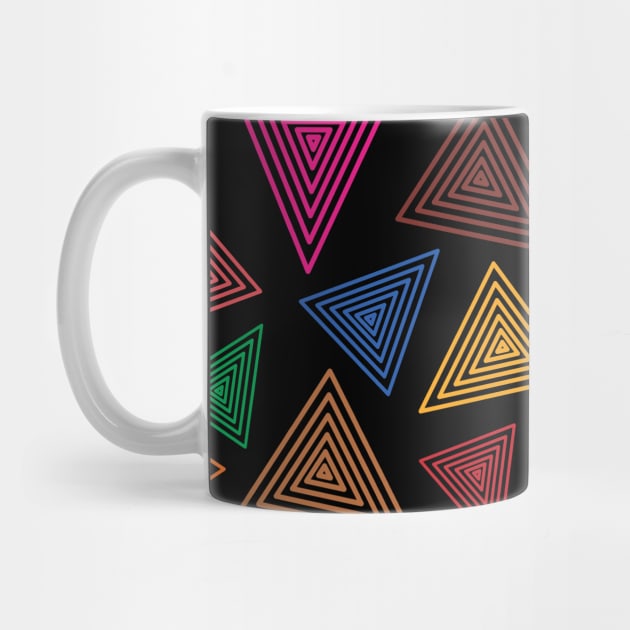 Cute retro abstract colorful vector pattern made of seamless triangle. by vadimfromm